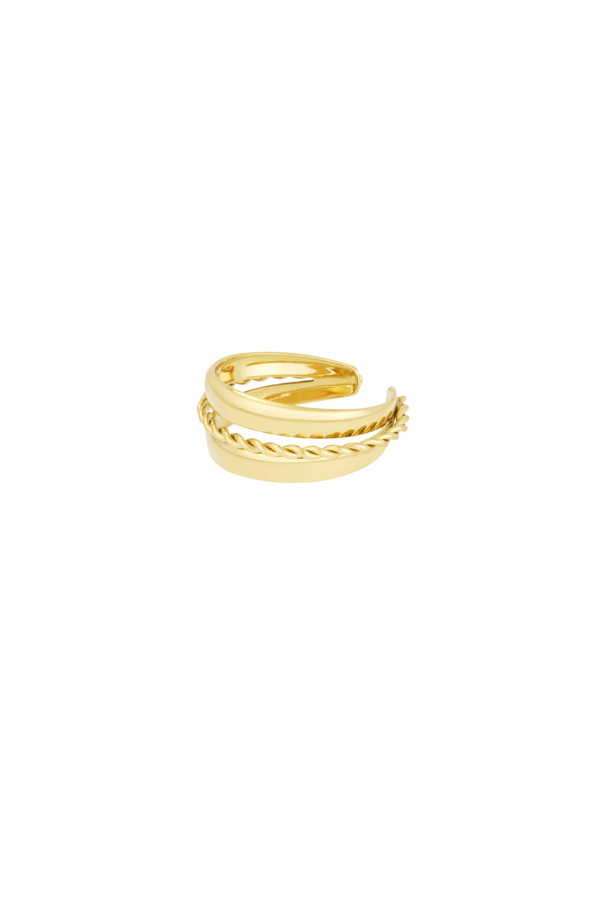 Damen Ring Spirale Mehrlagig | Edelstahl | Gold-/Silberfarbe