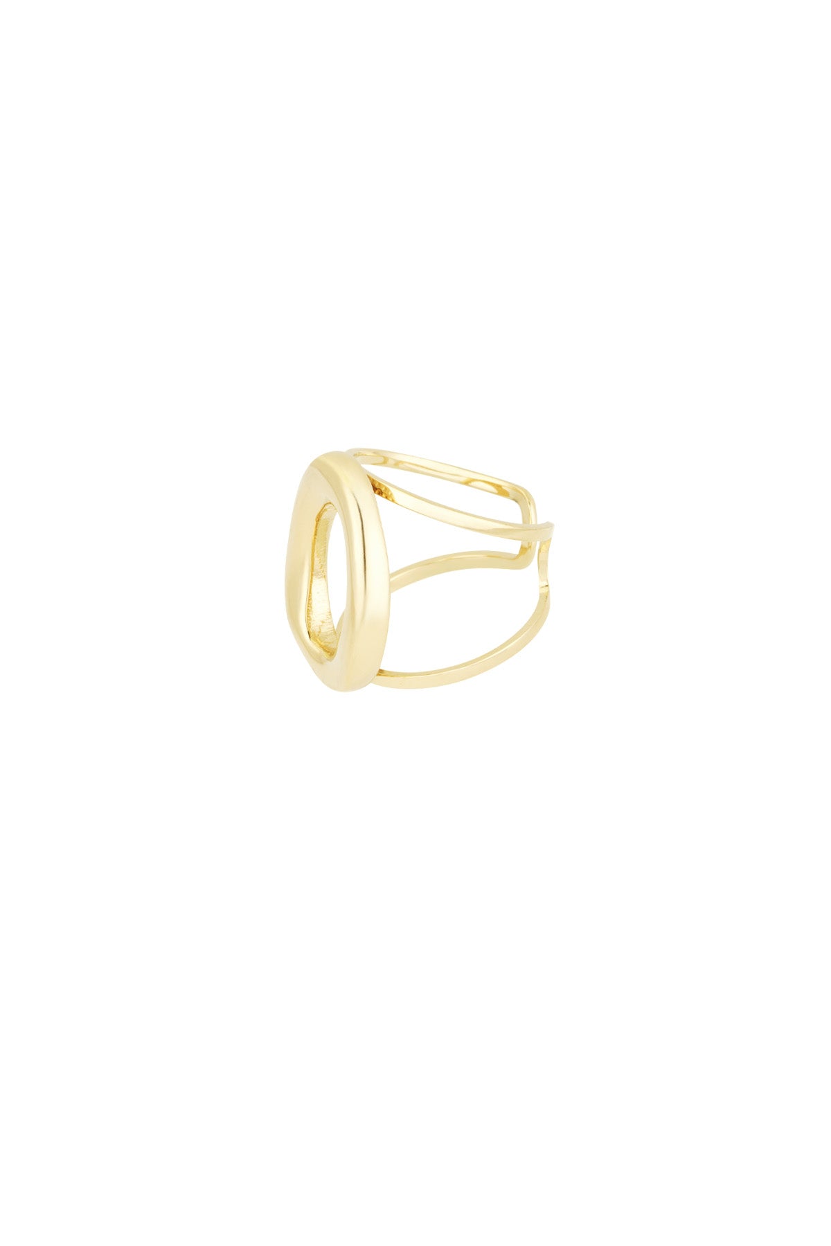 Damen Ring Kreis Rund | Edelstahl | Gold-/Silberfarbe