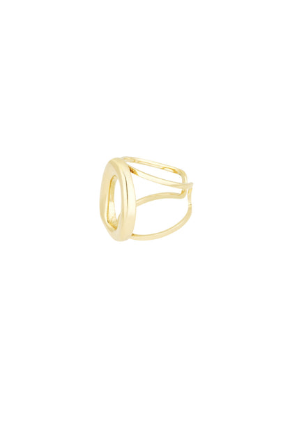Damen Ring Kreis Rund | Edelstahl | Gold-/Silberfarbe