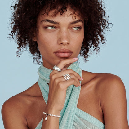 Nacrée Armband – Perlen, 925er Silber