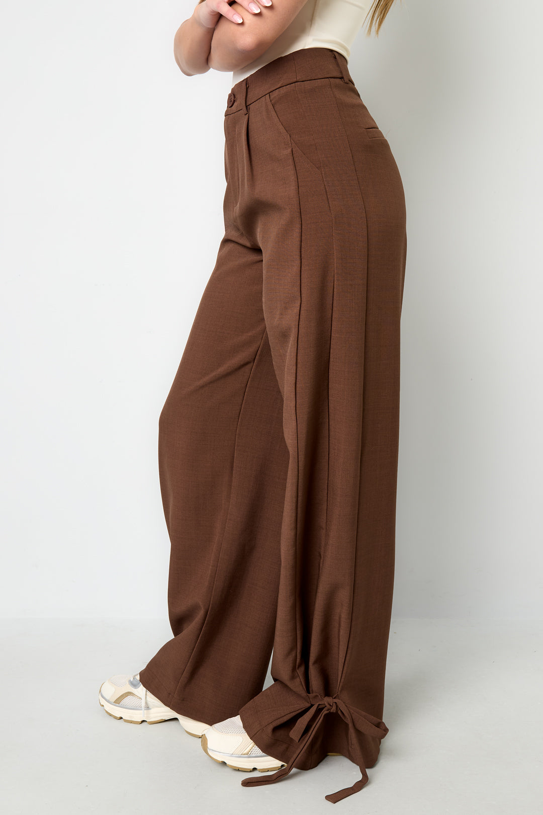 damen hose gerade geschnitten | polyester | mehrfarbig