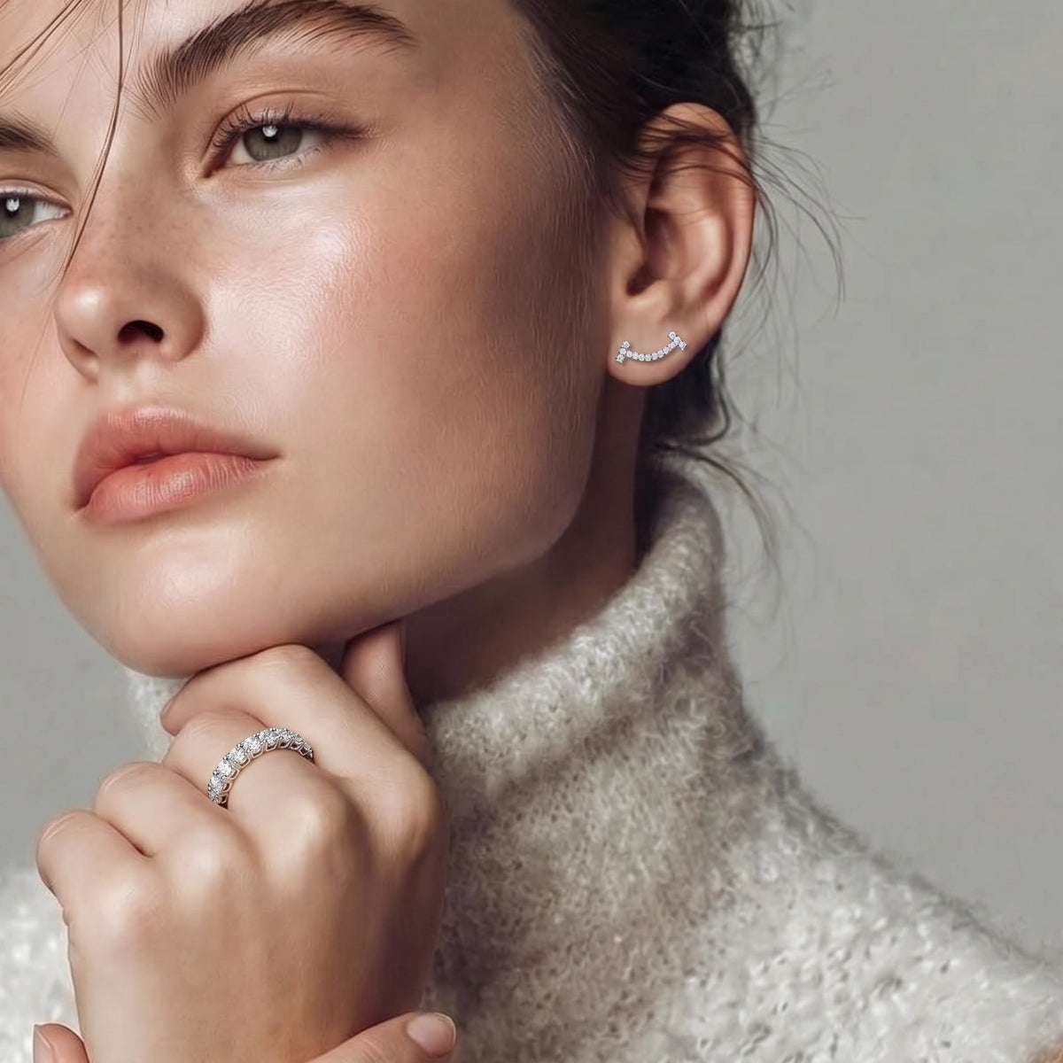 infinita ring – moissanit, 925er silber