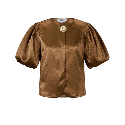 Damen Top Kurzarm Elegant | Polyester | Mehrfarbig