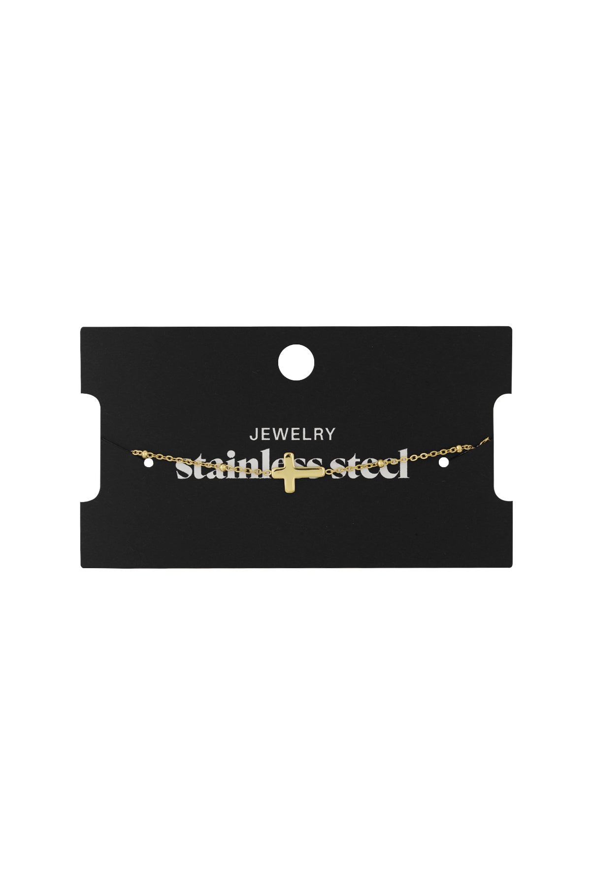 armband classic cross goldfarbe edelstahl
