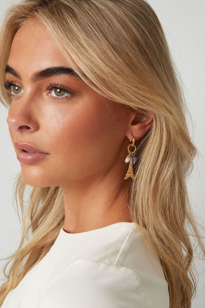 Damen Ohrringe Charm | Edelstahl | Goldfarbe