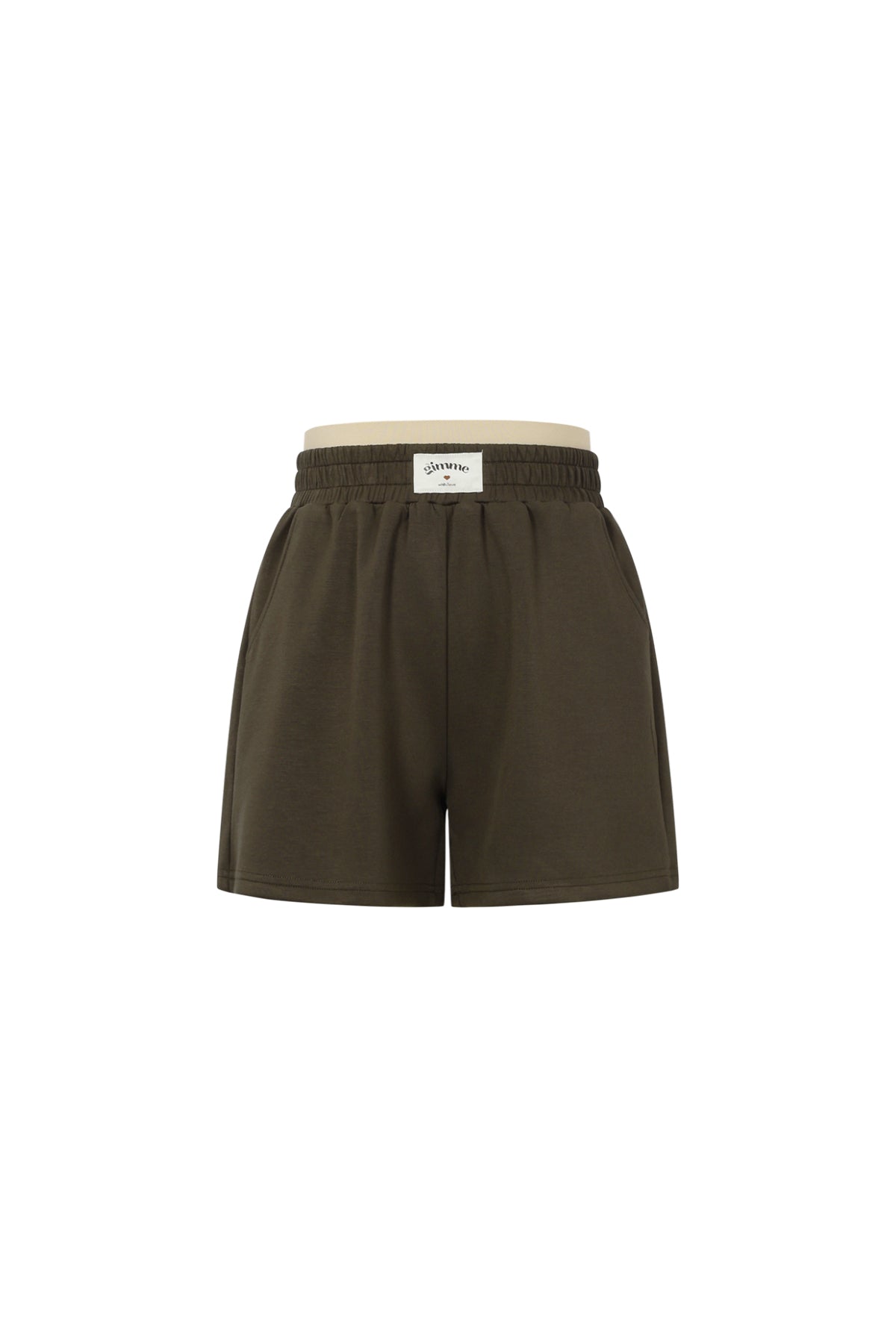 damen shorts gestrickt elegant | polyester | dunkelbraun