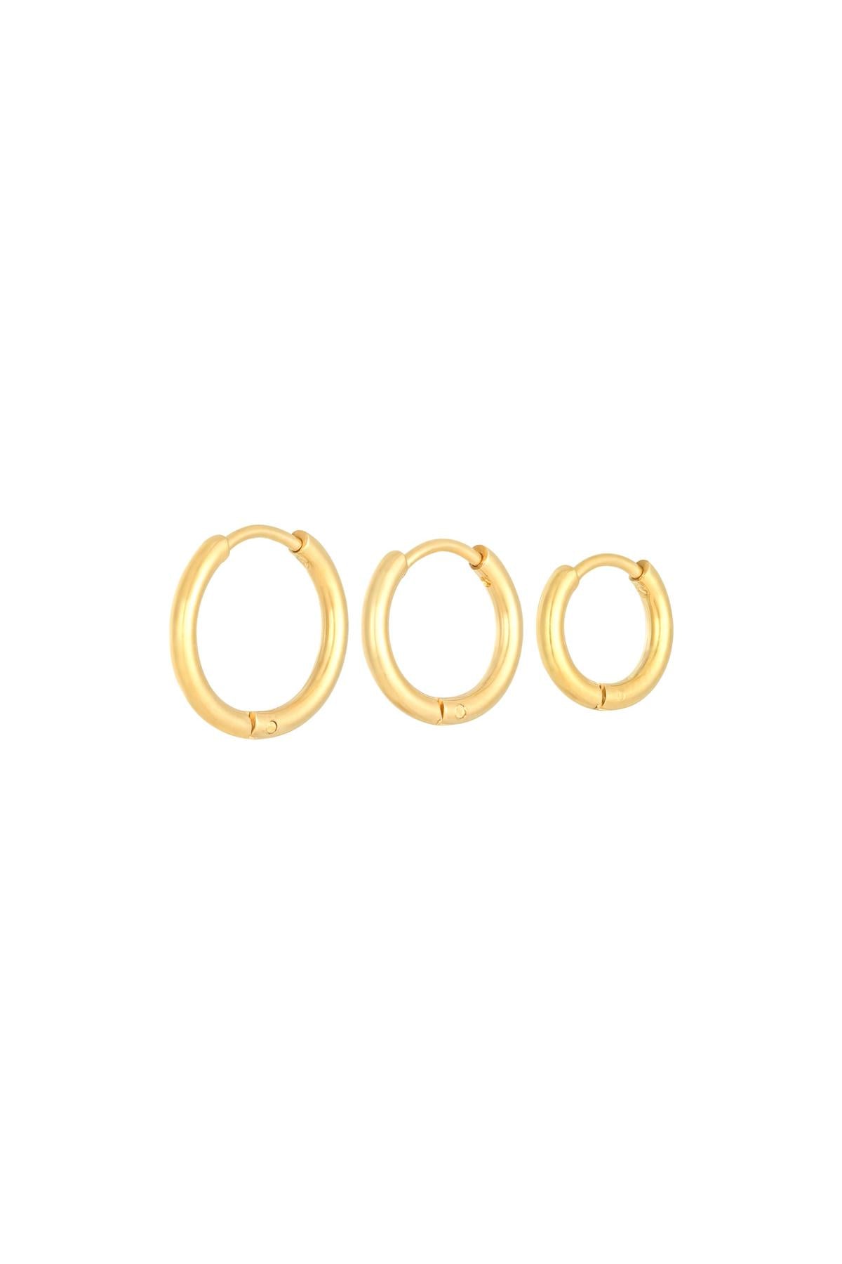 Damen Creolen-Set Klein | Edelstahl | Gold & Silber