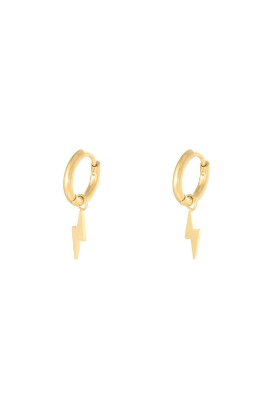 Ohrringe Bolt Goldfarbe Edelstahl