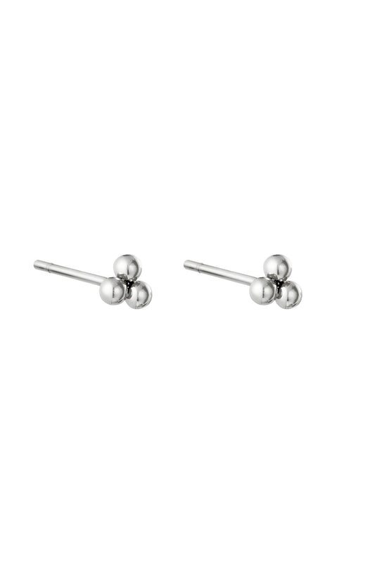 Damen Ohrringe Triple Kugel | Edelstahl | Goldfarbe