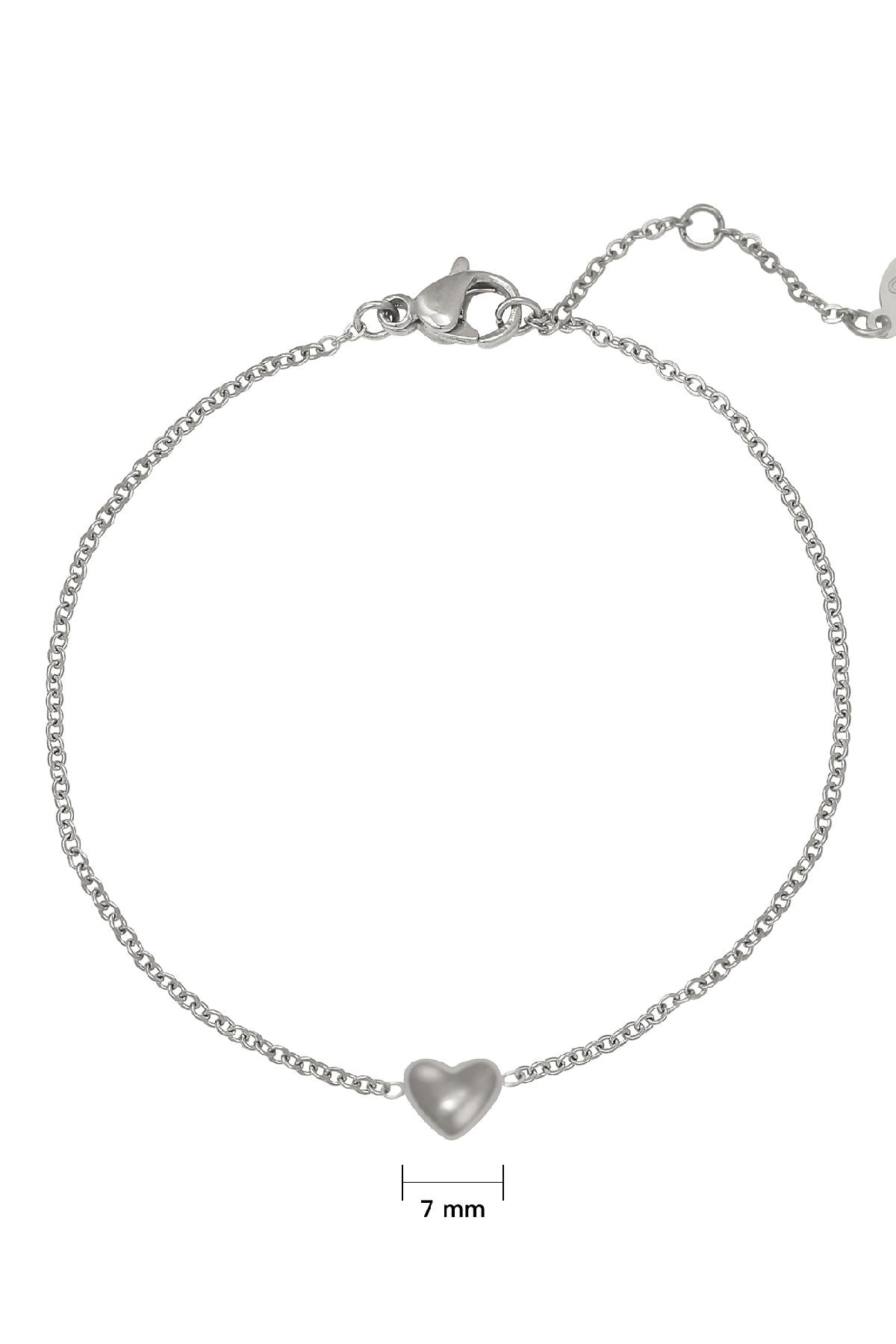 Armband Always in my Heart Silber Edelstahl