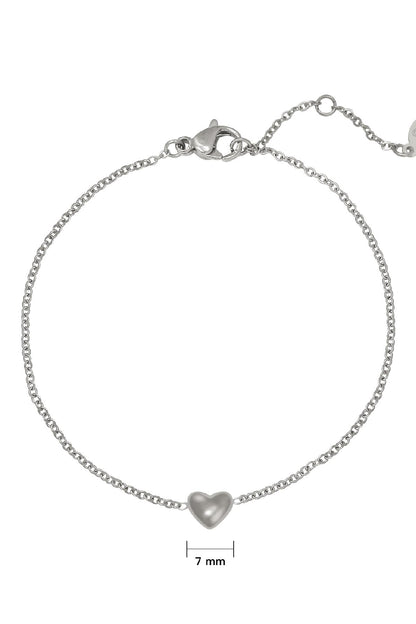 Armband Always in my Heart Silber Edelstahl