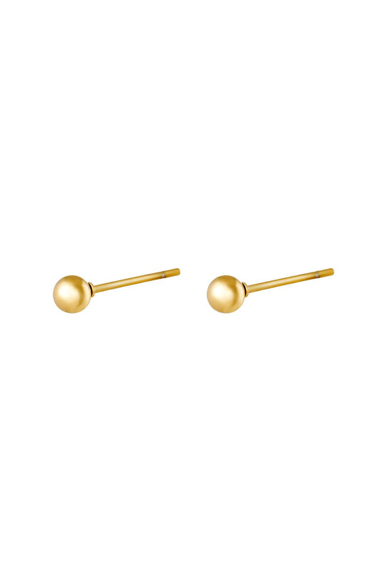 Damen Ohrstecker Grosser Punkt | Edelstahl | Goldfarbe