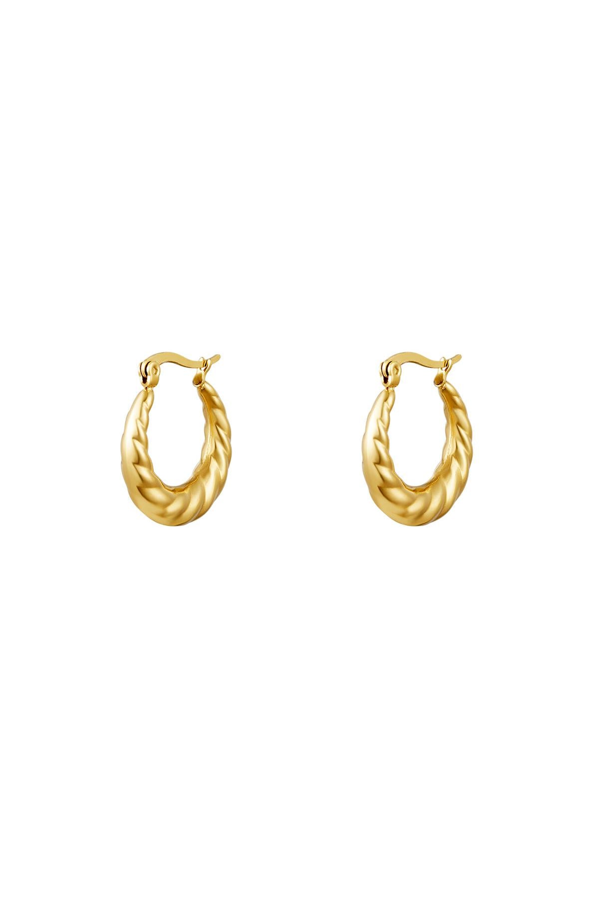 damen ohrringe baguette luxus | edelstahl | goldfarbe