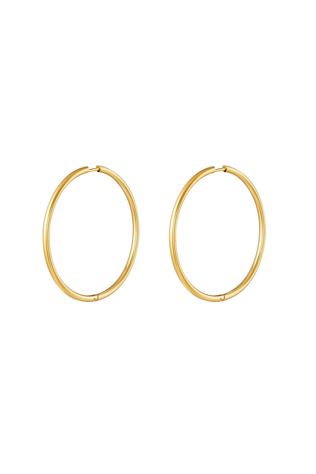 damen creolen mittel premium | edelstahl | gold & silber