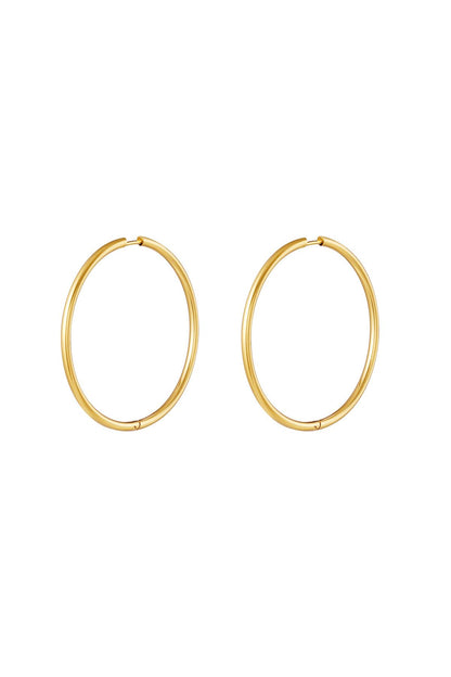 Damen Creolen Mittel Premium | Edelstahl | Gold & Silber