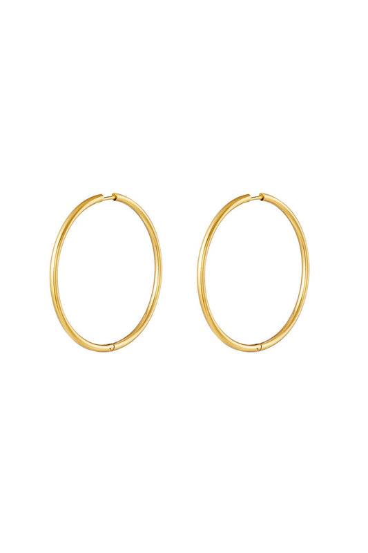Damen Creolen Mittel Premium | Edelstahl | Gold & Silber