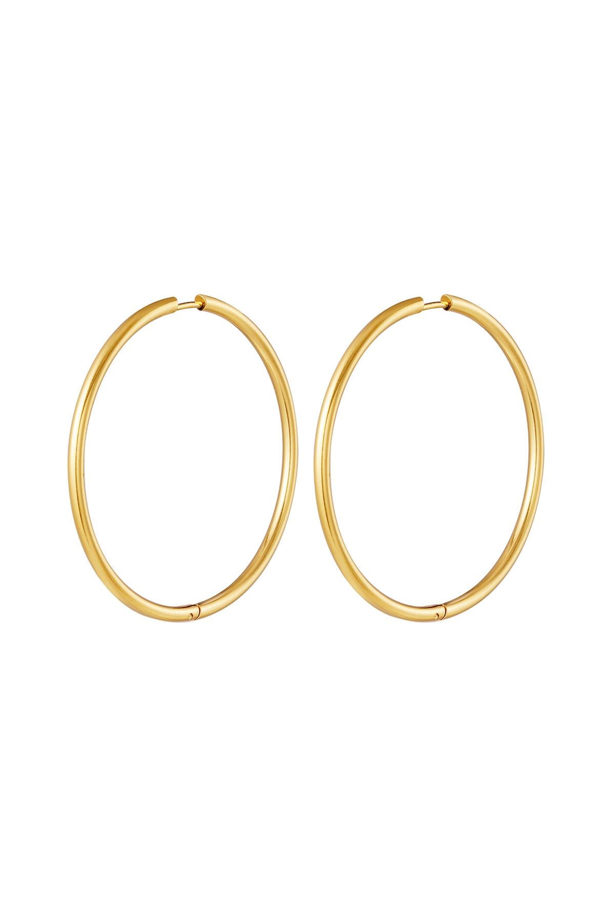 Damen Creolen XXL Glanz | Edelstahl | Gold & Silber