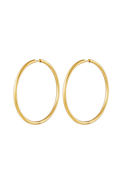 Damen Creolen XXL Glanz | Edelstahl | Gold & Silber
