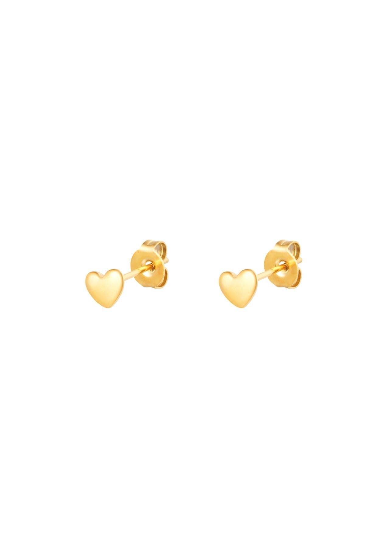Damen Ohrstecker Herz 14K | Edelstahl vergoldet | Goldfarbe & Silberfarbe