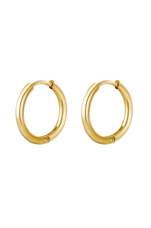 Damen Creolen Klassisch | Edelstahl | Goldfarbe & Silberfarbe