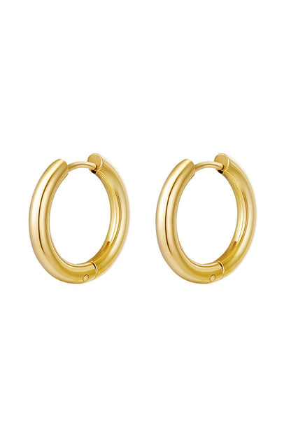 Damen Creolen Elegant | Edelstahl | Goldfarbe & Silberfarbe