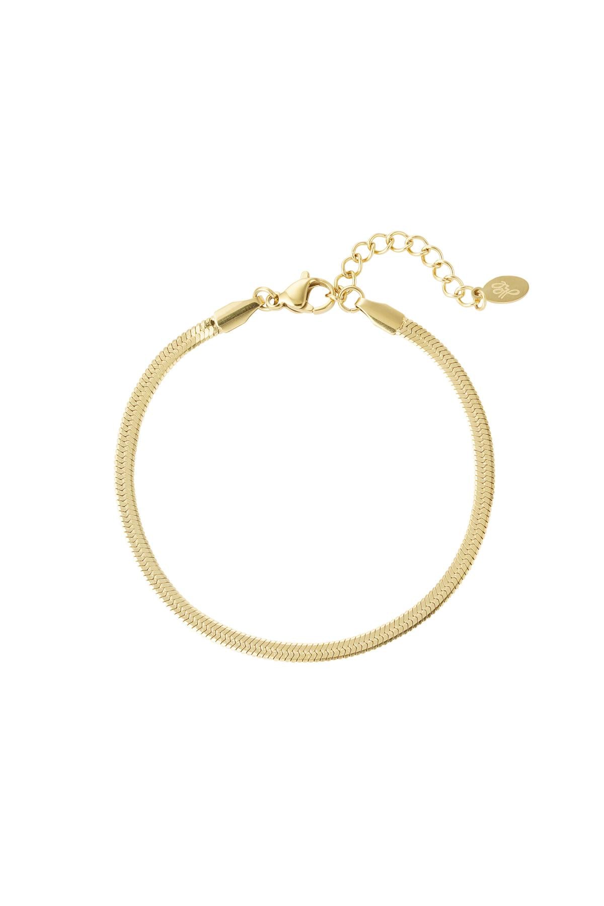 Armband einfach Goldfarbe Edelstahl