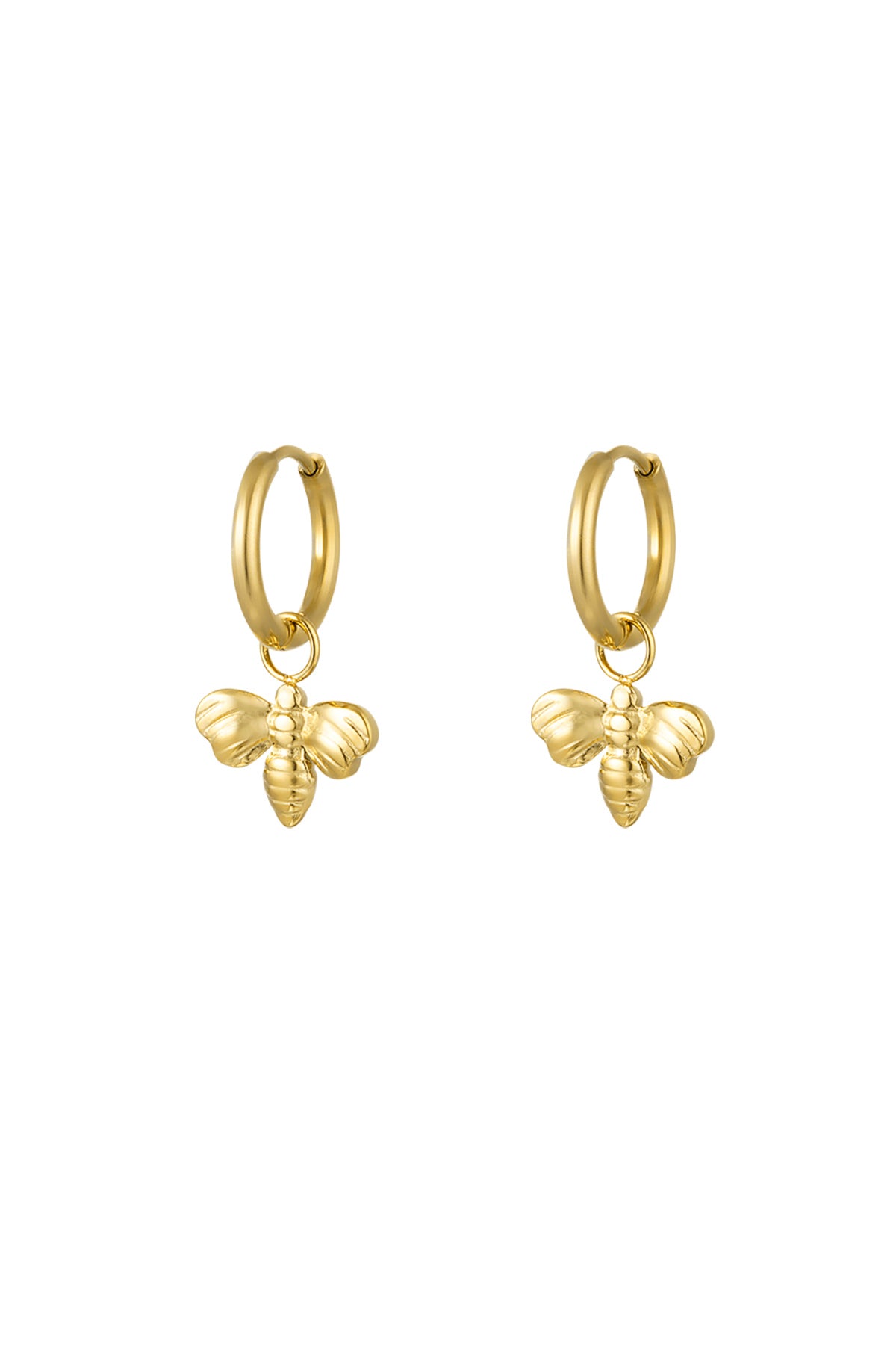 Damen Ohrringe Biene Anhänger | Edelstahl | Gold & Silber