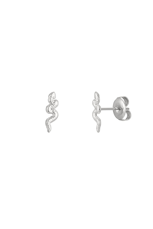 Damen Ohrstecker Schlange | Edelstahl | Goldfarbe