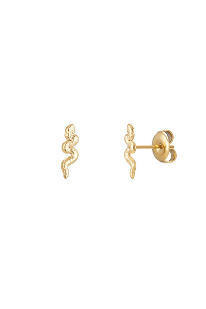 Damen Ohrstecker Schlange | Edelstahl | Goldfarbe