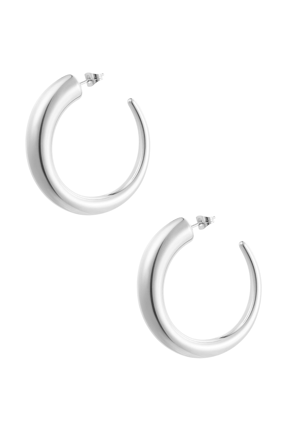 damen ohrringe kreis matt | edelstahl | goldfarbe & silberfarbe
