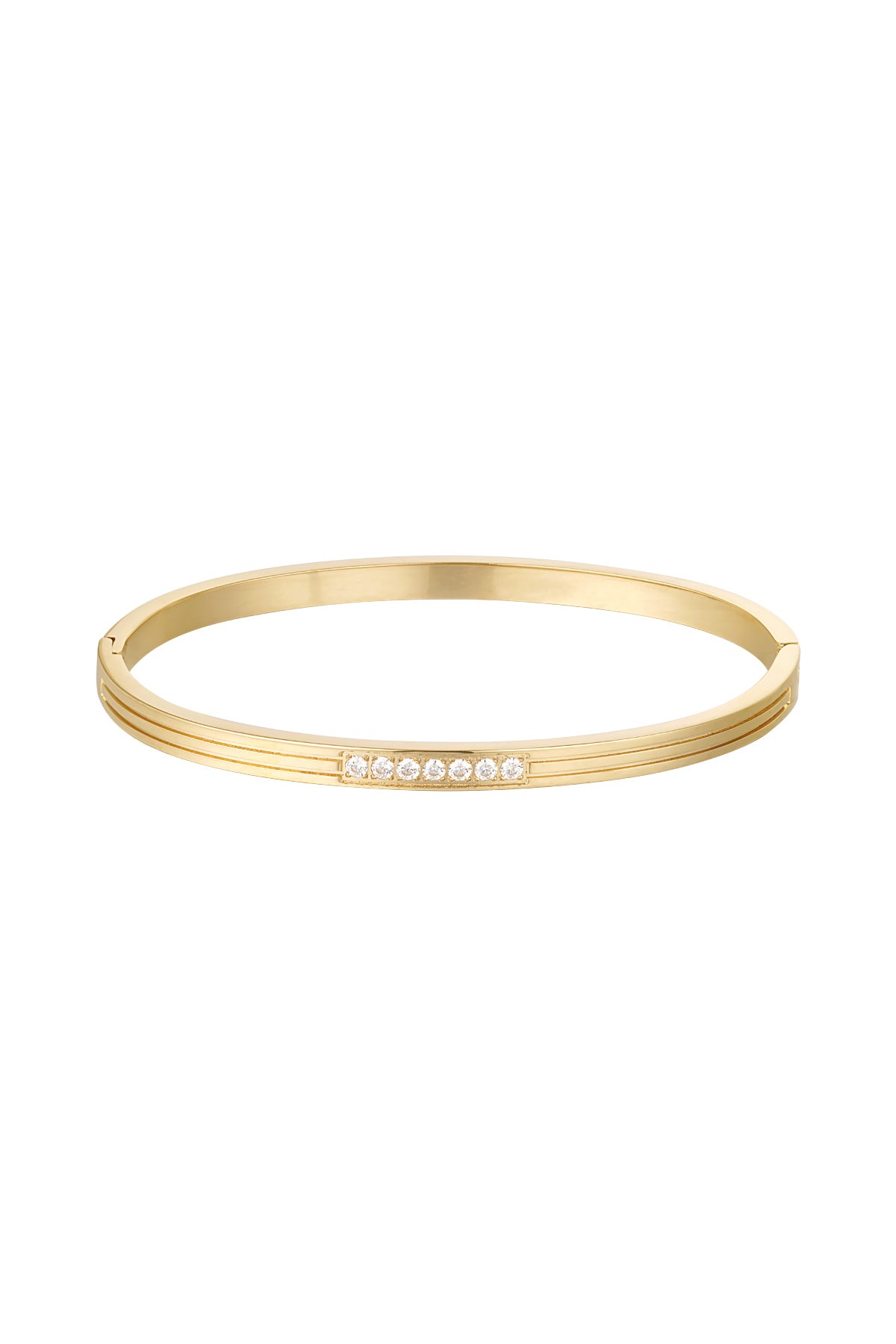 damen handkette stein mitte | edelstahl | goldfarbe