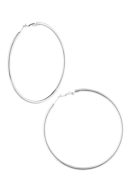 Damen Kreisohrringe 14K vergoldet | Edelstahl | Gold & Silber