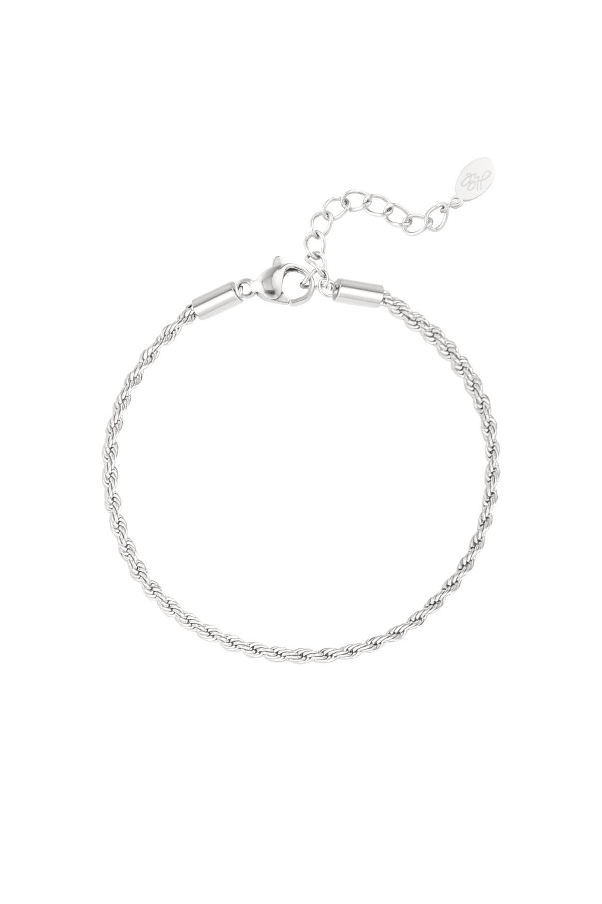 armband jasseron gedreht schmal - silber - 2,0 mm