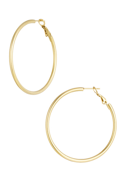 Damen Creolen Gross | Edelstahl | Goldfarbe