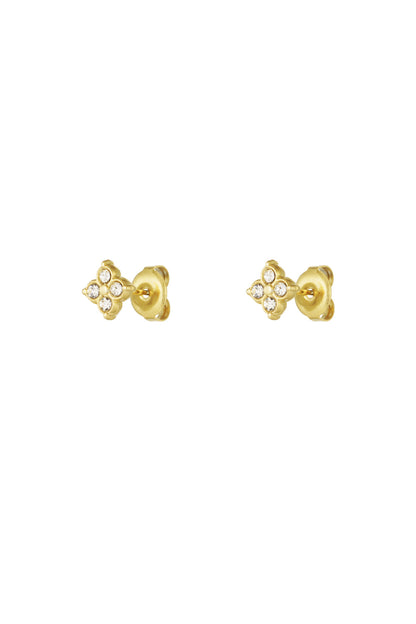 Damen Ohrstecker Steine | Edelstahl | Goldfarbe