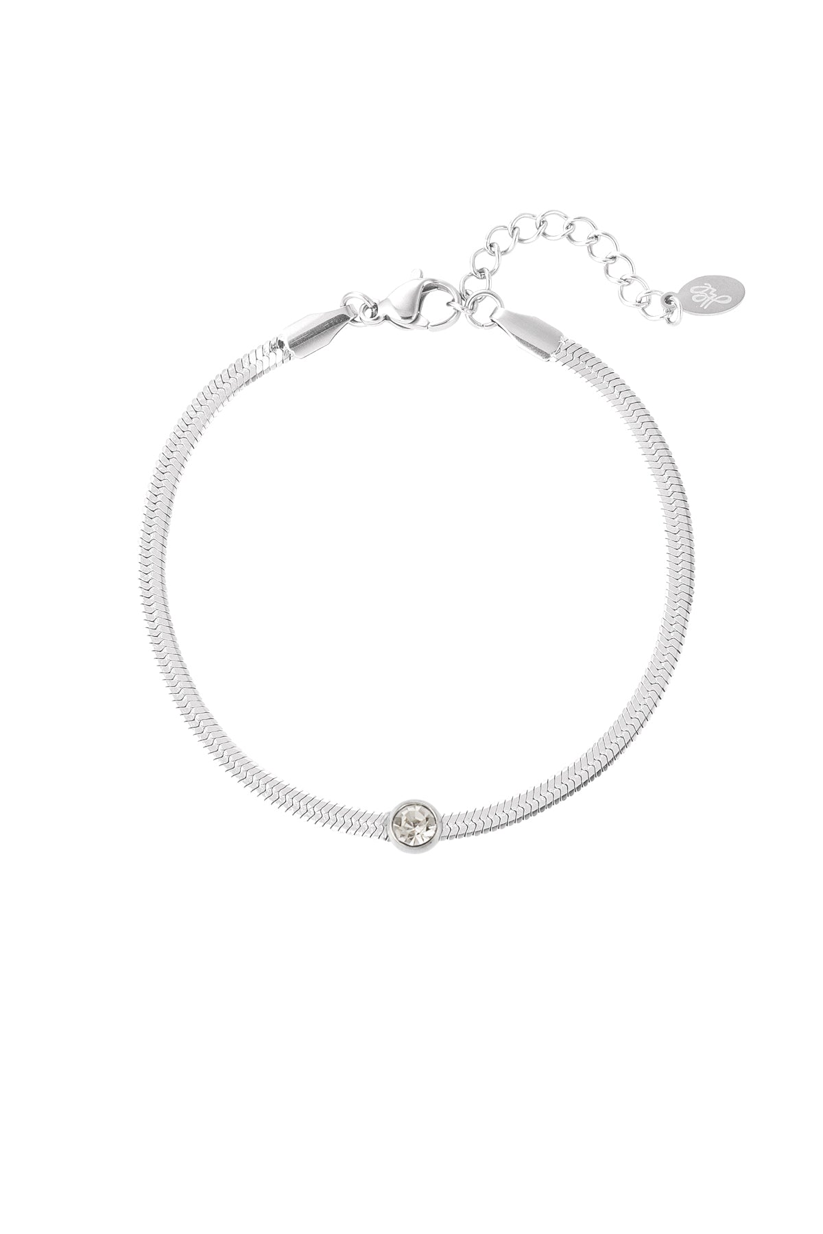 gliederarmband mit diamant – goldfarbe - goldfarbefarbe