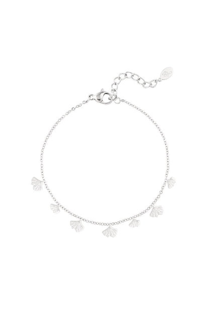 Klassisches Armband mit Muschelanhängern – Silber