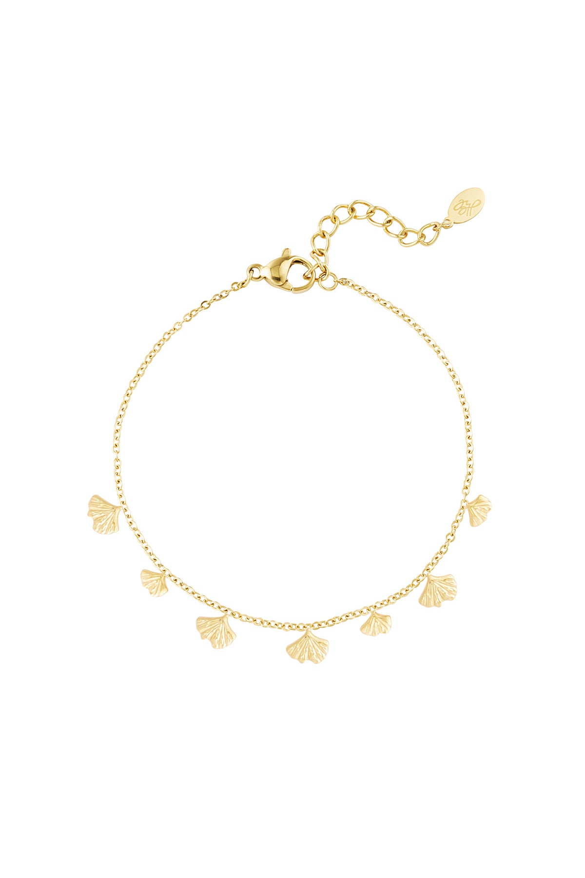 klassisches armband mit muschelanhängern – silber