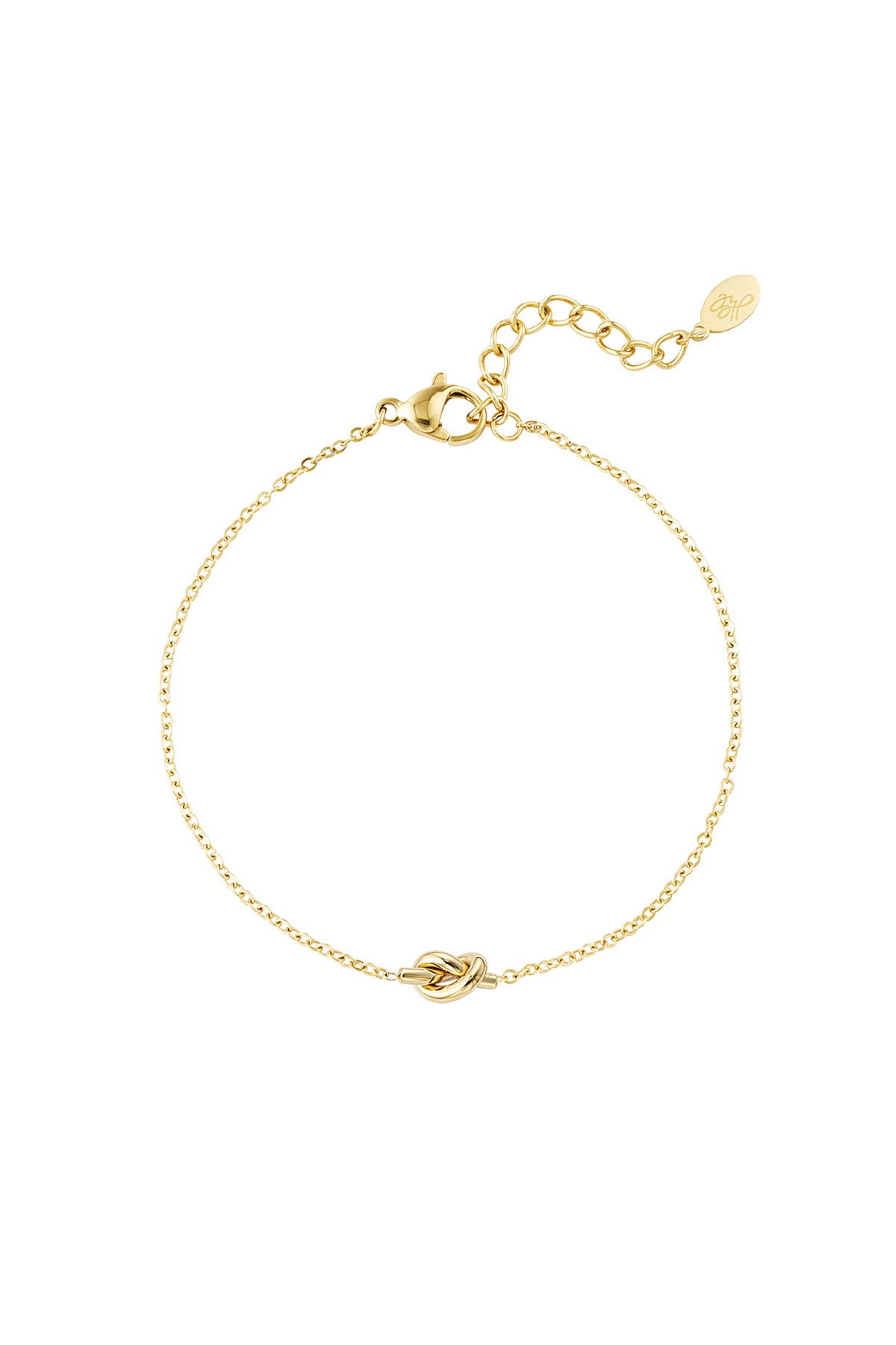 schlichtes armband mit geknotetem anhänger