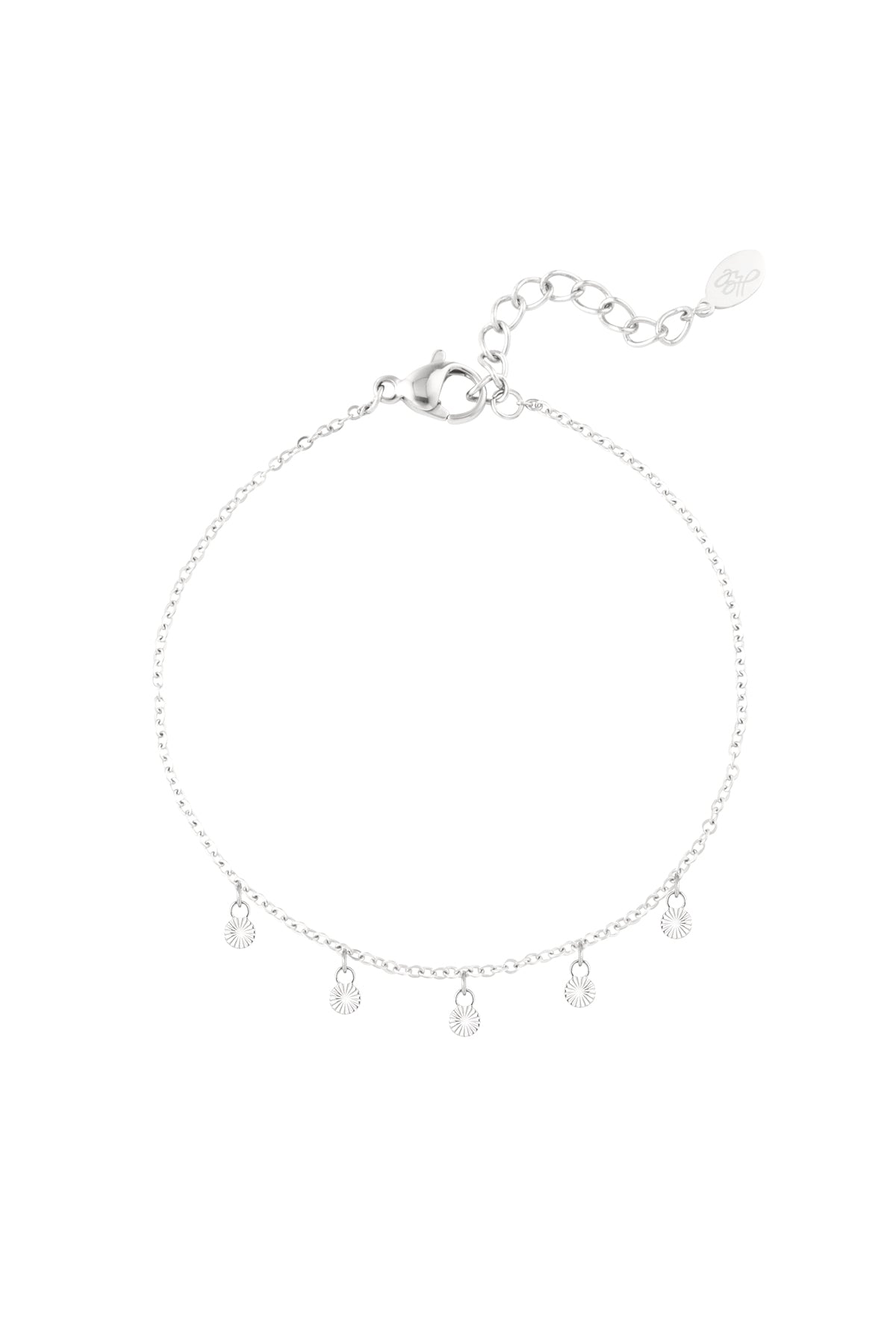 klassisches armband mit runden anhängern – goldfarbe  - goldfarbefarbe