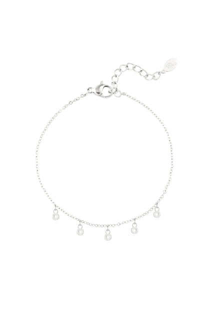 Klassisches Armband mit runden Anhängern – Goldfarbe  - Goldfarbefarbe