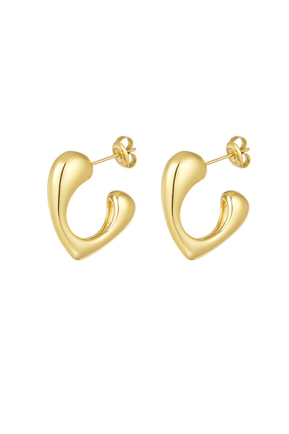 Damen Ohrringe Statement | Edelstahl | Goldfarbe
