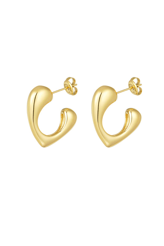 Damen Ohrringe Statement | Edelstahl | Goldfarbe