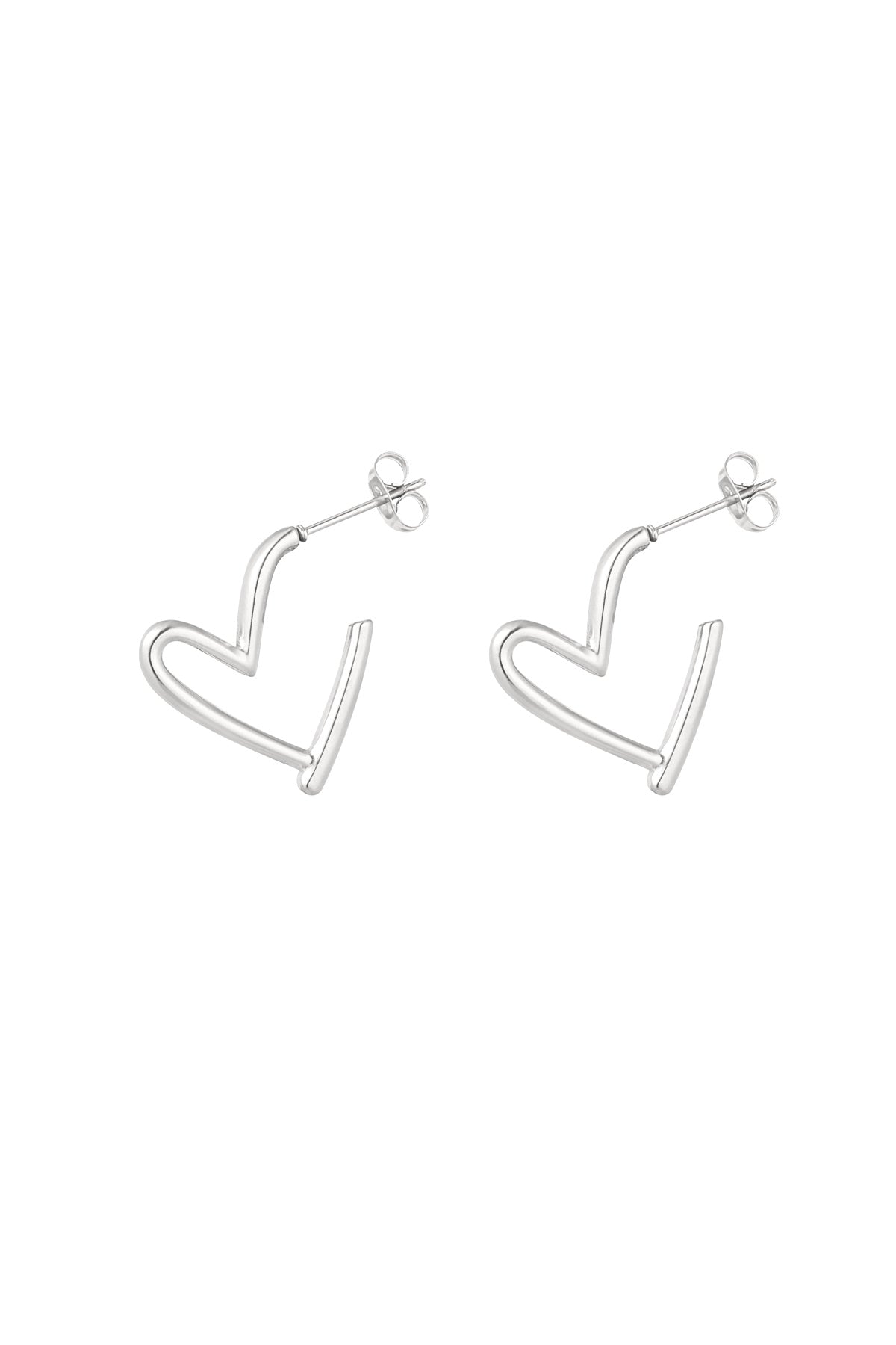 Damen Ohrringe Herzmotiv Alltag | Edelstahl | Gold & Silber