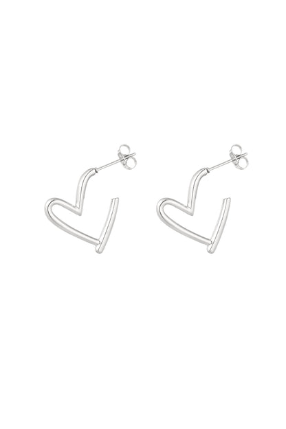 Damen Ohrringe Herzmotiv Alltag | Edelstahl | Gold & Silber