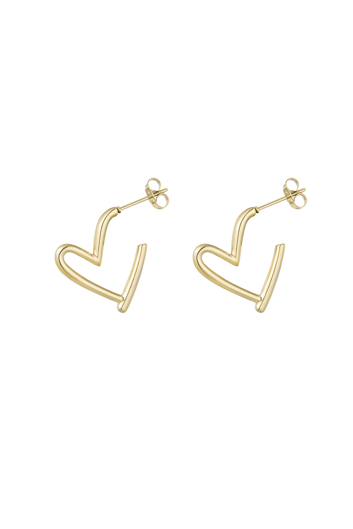 damen ohrringe herzmotiv alltag | edelstahl | gold & silber