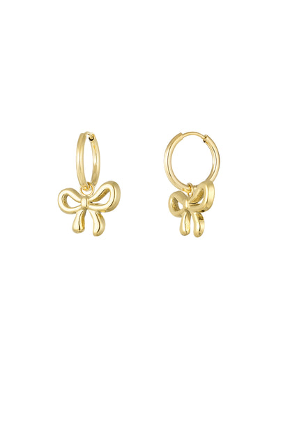 Damen Ohrringe Schleife | Edelstahl | Goldfarbe & Silberfarbe