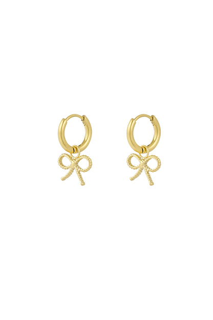 Damen Ohrringe Schleife Basic | Edelstahl | Gold & Silber