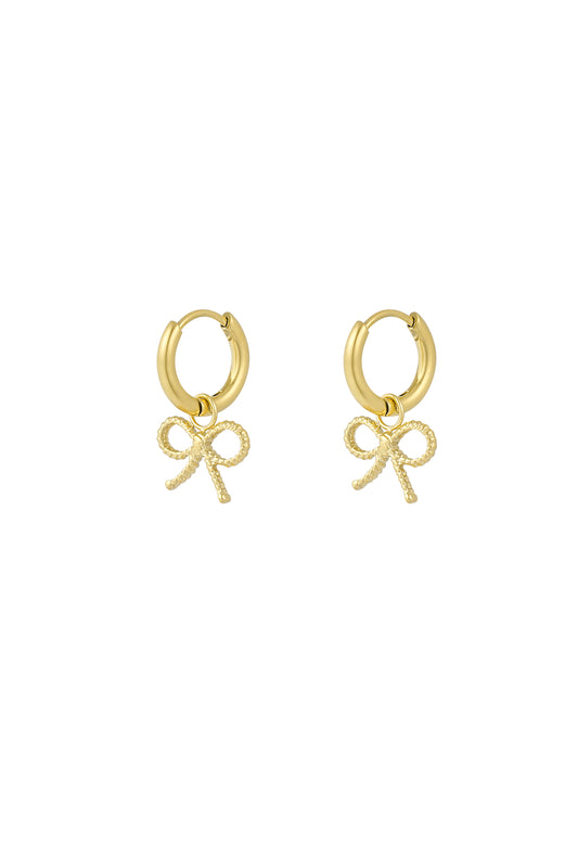Damen Ohrringe Schleife Basic | Edelstahl | Gold & Silber