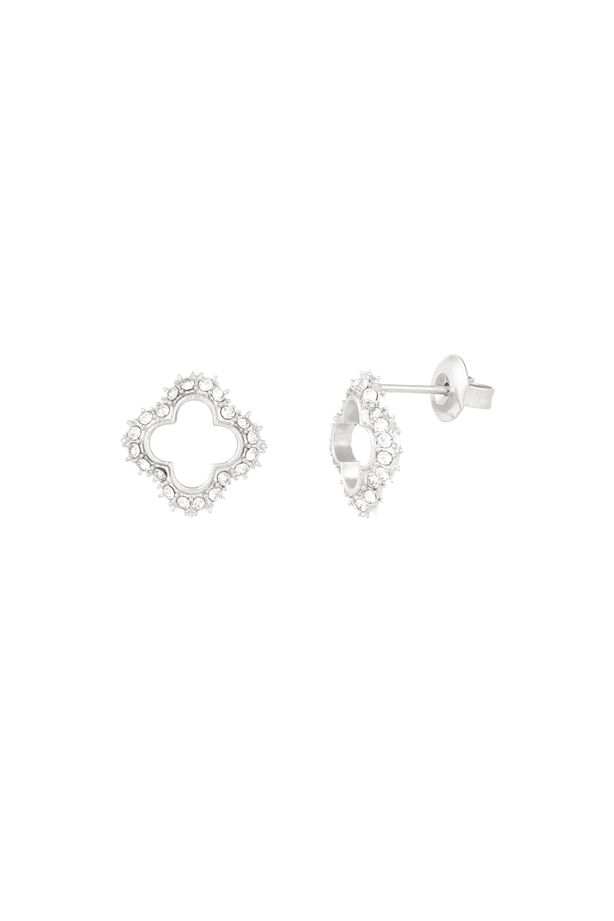 Damen Ohrstecker Diamant-Look | Edelstahl | Gold & Silber